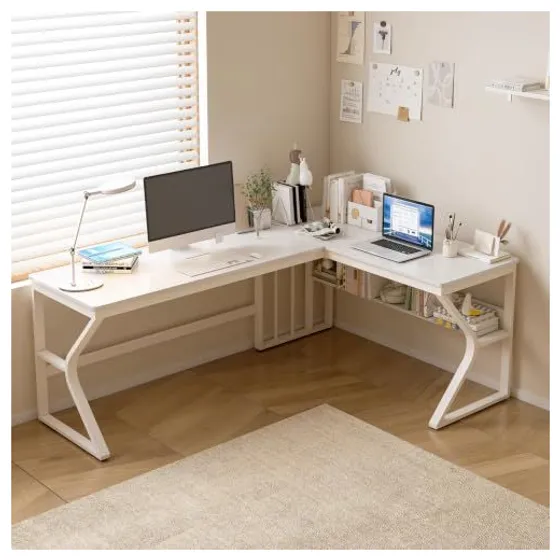 OSCHF L-Shaped Corner Desk – White